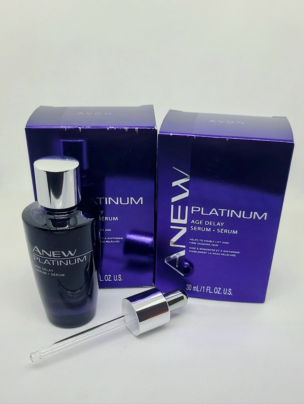 Set of Two Avon Anew Platinum Age Delay Serum 30ml Each New